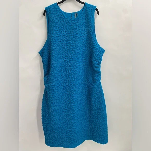 By Anthropologie Textured Mini Shift Dress Sleeveless Stretchy Plus Size 3X - Picture 3 of 12
